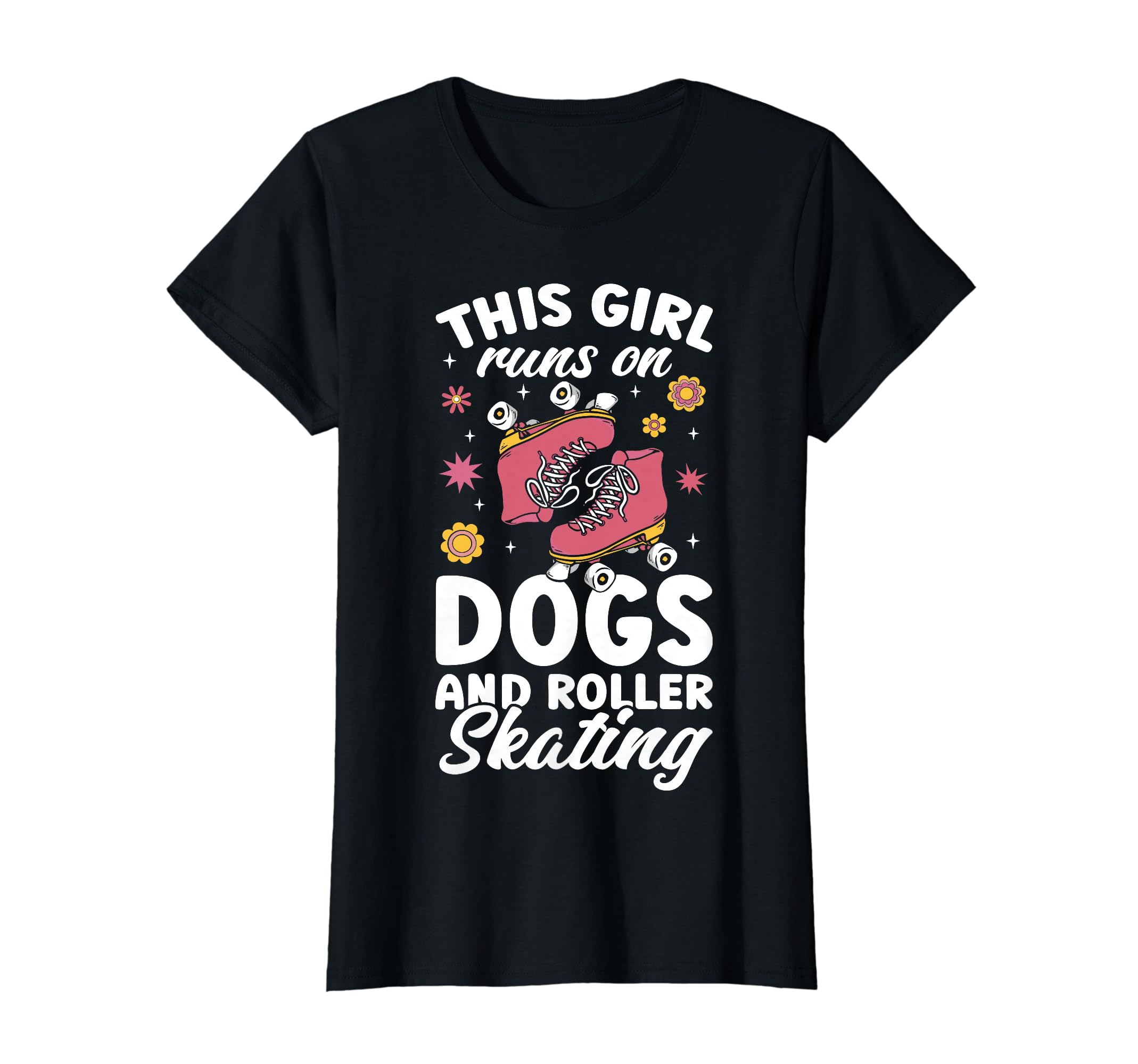 Runs Dogs And Roller Skating T-Shirt - Custom Art Print for Adults - T-Shirt, Sweatshirt, Hoodie