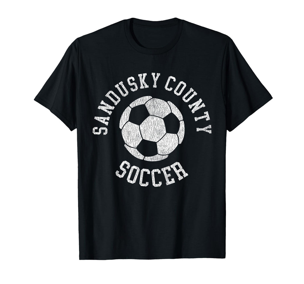 Sandusky County Soccer Distressed 90S T-Shirt - Minimalist Print Unisex - T-Shirt, Sweatshirt, Hoodie