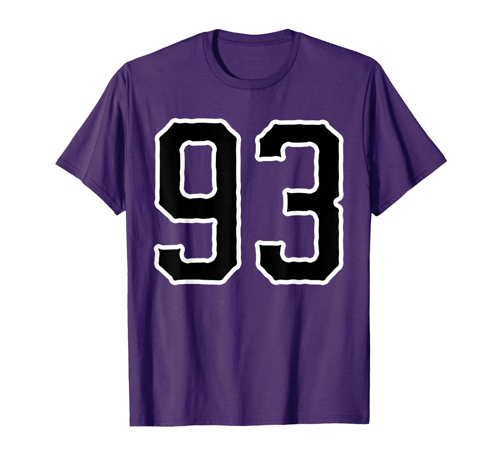 Number 93 White Black Sports Team T-Shirt - Streetwear Style Men Women - T-Shirt, Sweatshirt, Hoodie