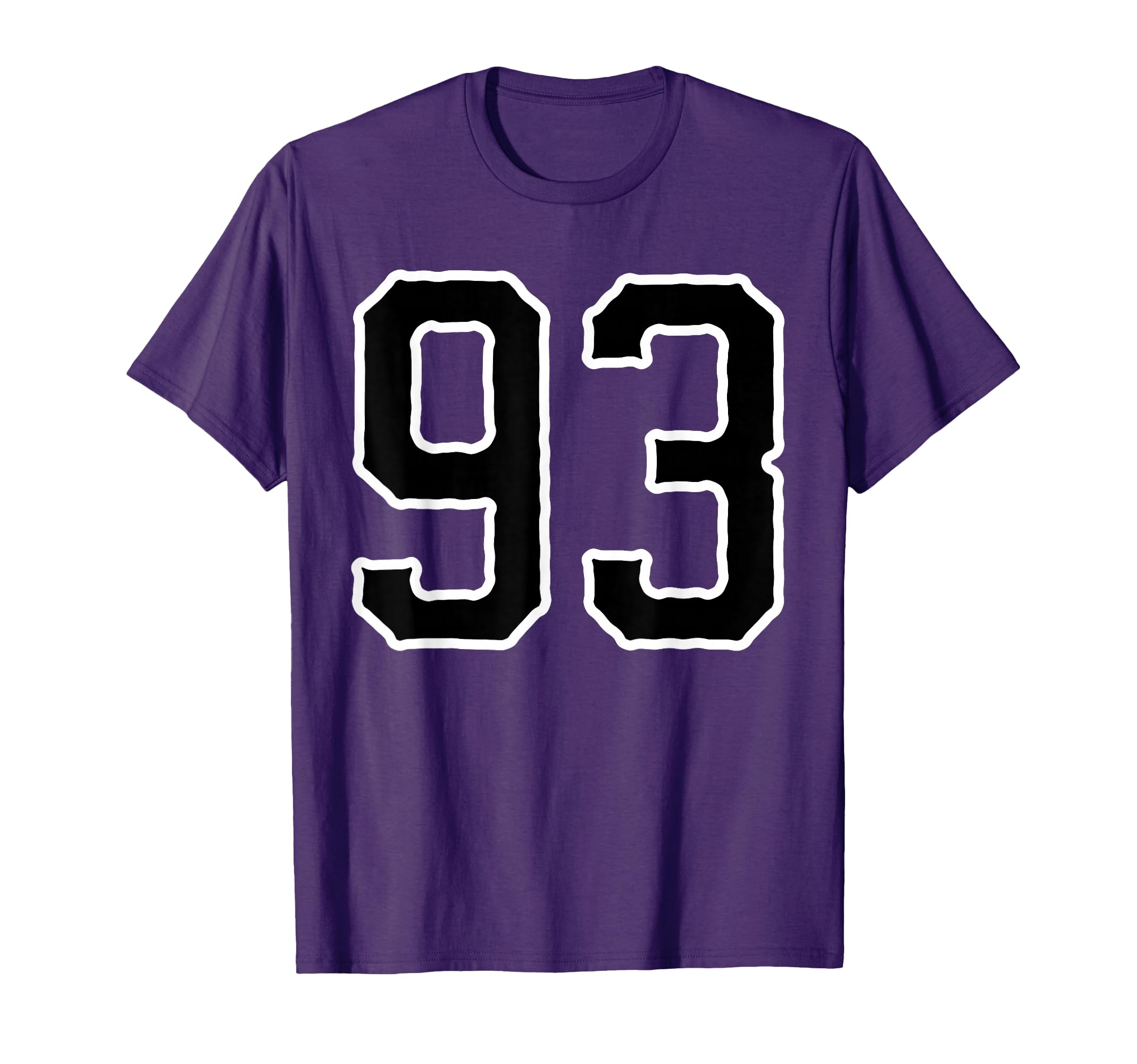 Number 93 White Black Sports Team T-Shirt - Streetwear Style Men Women - T-Shirt, Sweatshirt, Hoodie
