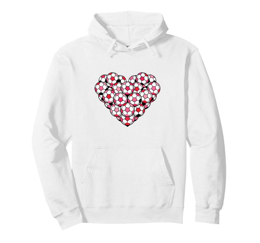 Heart Shaped Soccer Ball Artwork Hoodie - Custom Art Print for Adults - T-Shirt, Sweatshirt, Hoodie