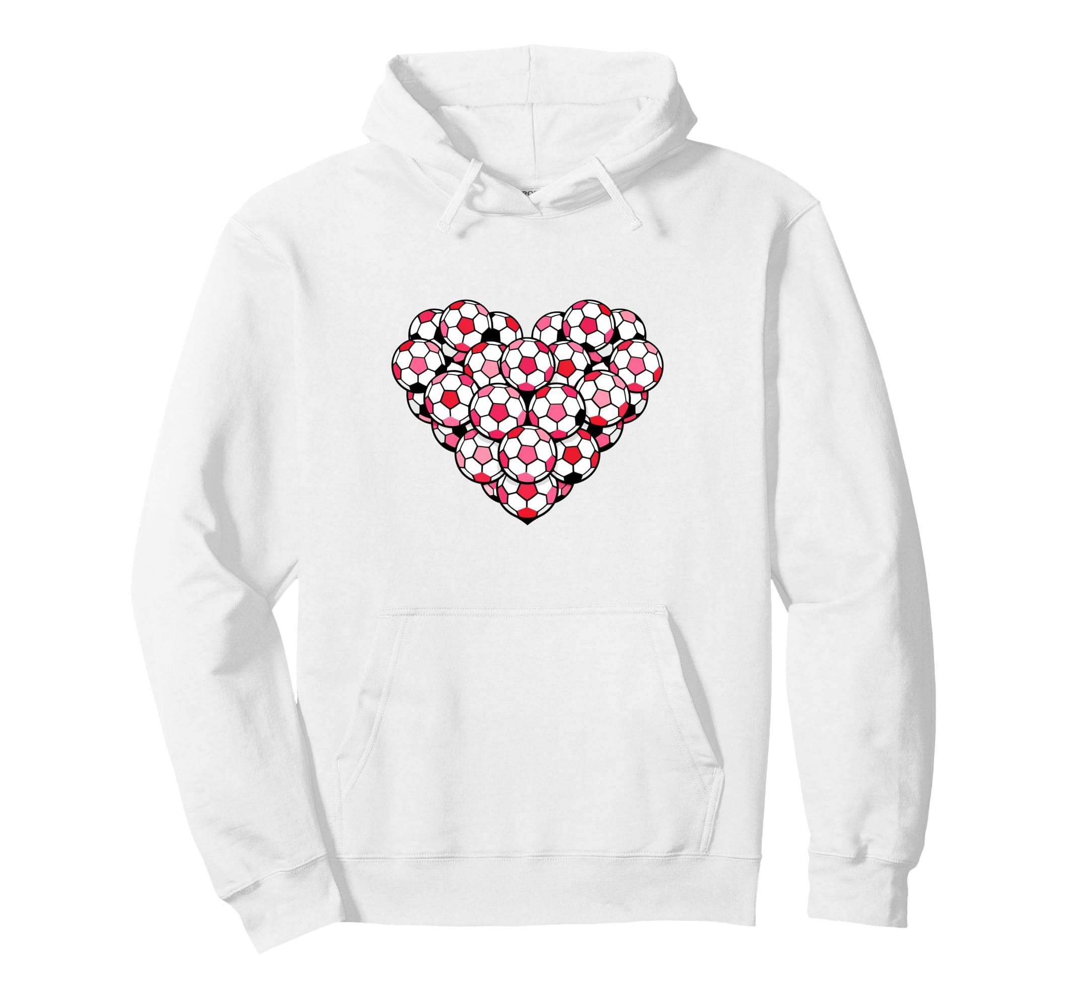 Heart Shaped Soccer Ball Artwork Hoodie - Custom Art Print for Adults - T-Shirt, Sweatshirt, Hoodie