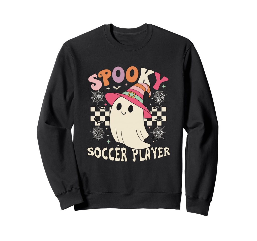 Spooky Soccer Player Ghost Sweatshirt - Aesthetic Graphic for Adults - T-Shirt, Sweatshirt, Hoodie