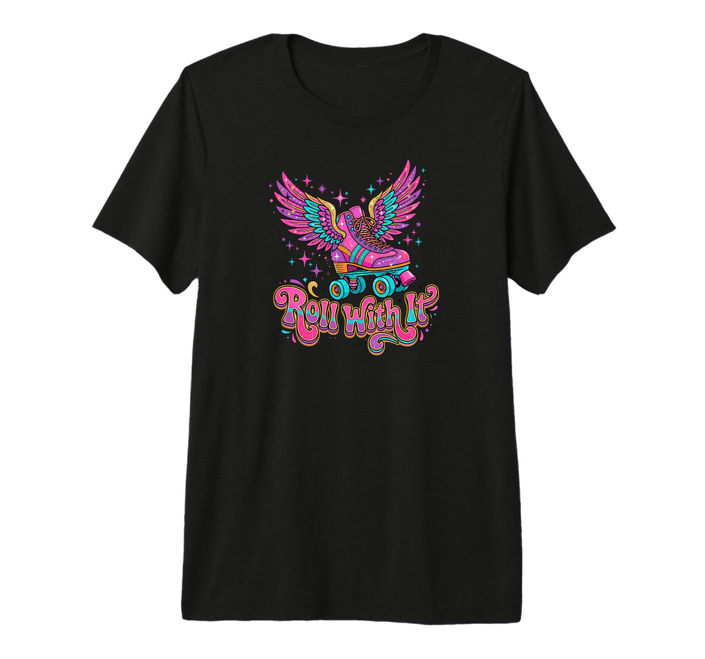 Roll It Winged Roller Skate Vibes Tri T-Shirt - Graphic Print Men Women - T-Shirt, Sweatshirt, Hoodie
