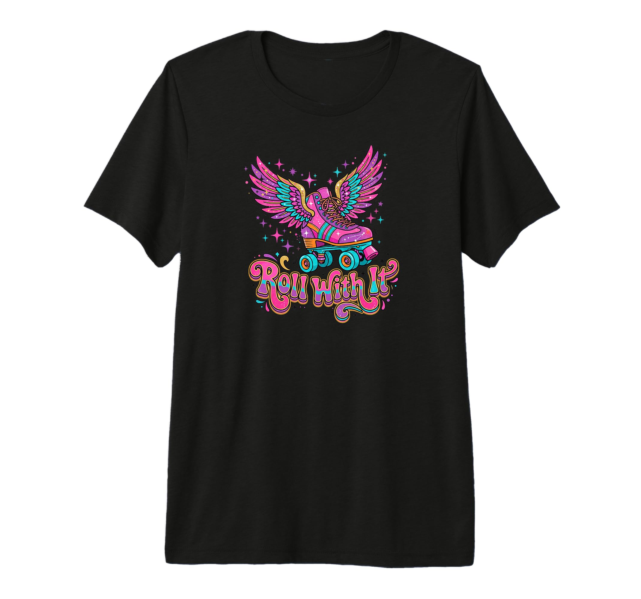 Roll It Winged Roller Skate Vibes Tri T-Shirt - Graphic Print Men Women - T-Shirt, Sweatshirt, Hoodie