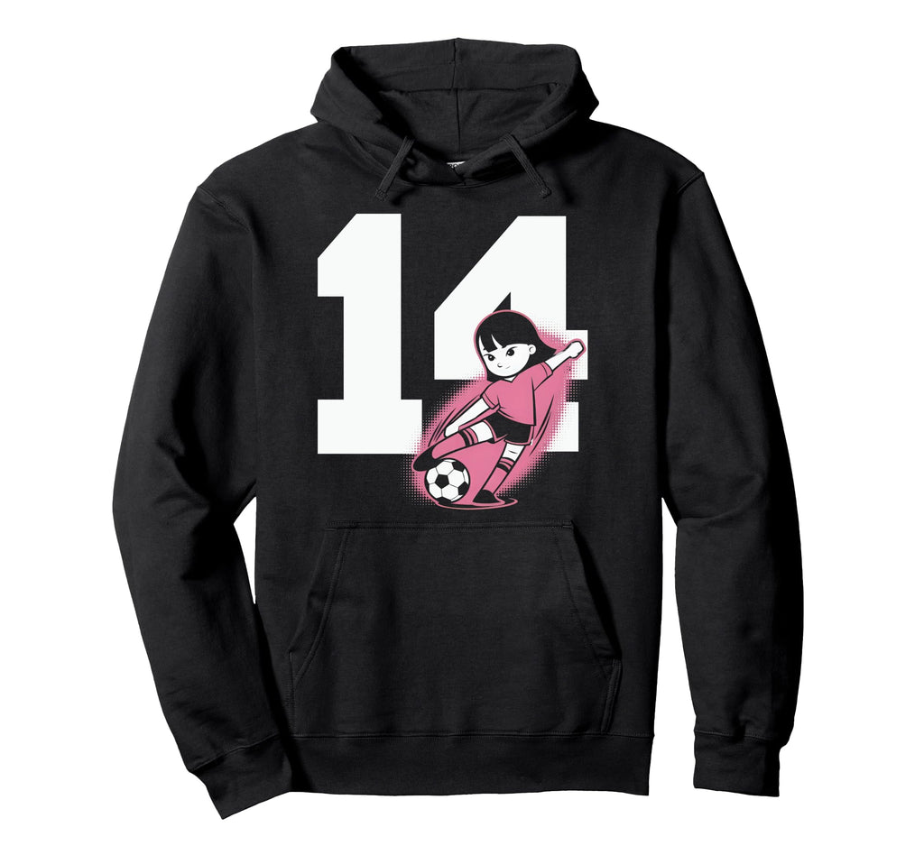 14 Soccer Birthday Gift Soccer Fan Sports Hoodie - Custom Art Print Unisex - T-Shirt, Sweatshirt, Hoodie