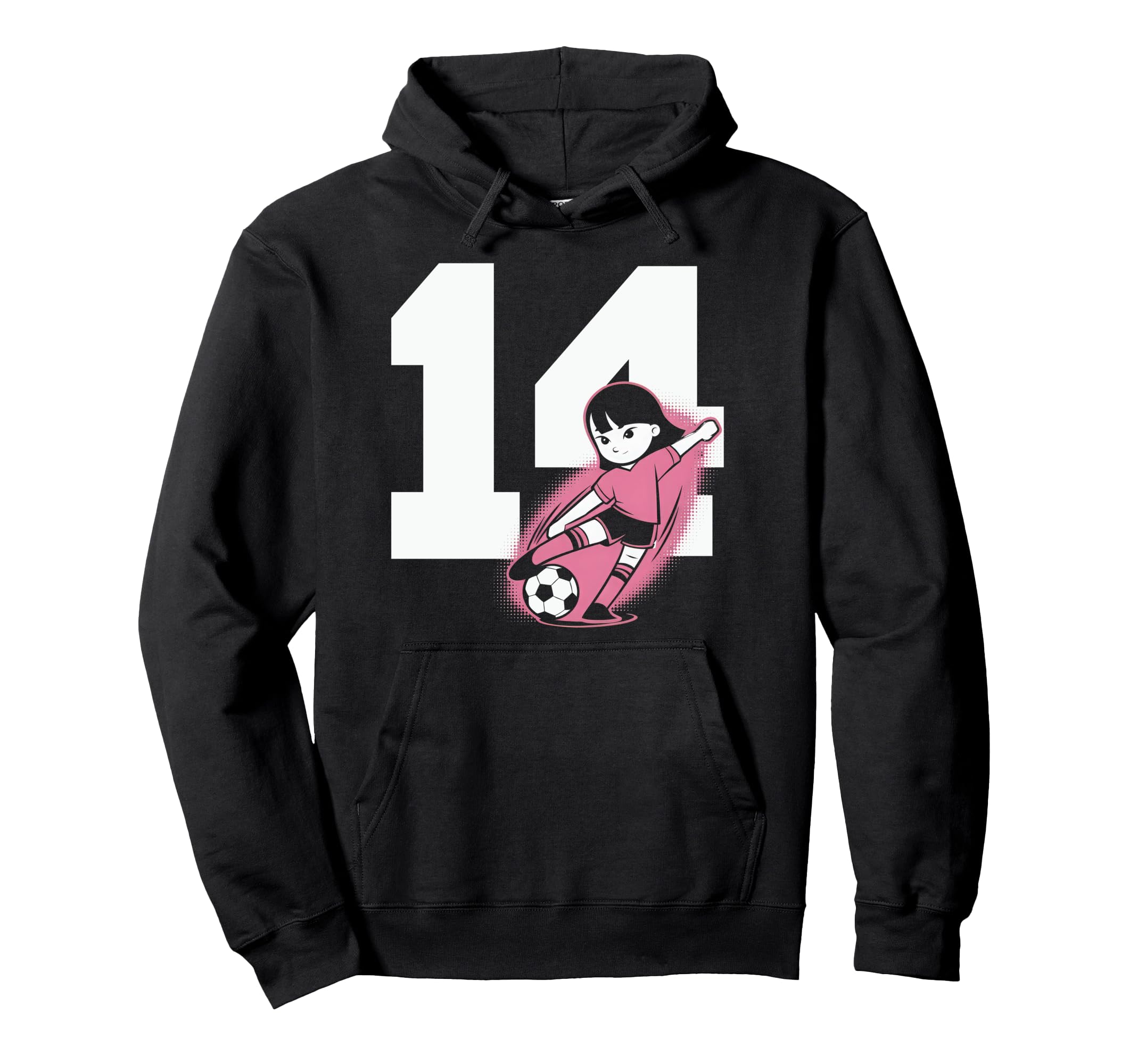 14 Soccer Birthday Gift Soccer Fan Sports Hoodie - Custom Art Print Unisex - T-Shirt, Sweatshirt, Hoodie