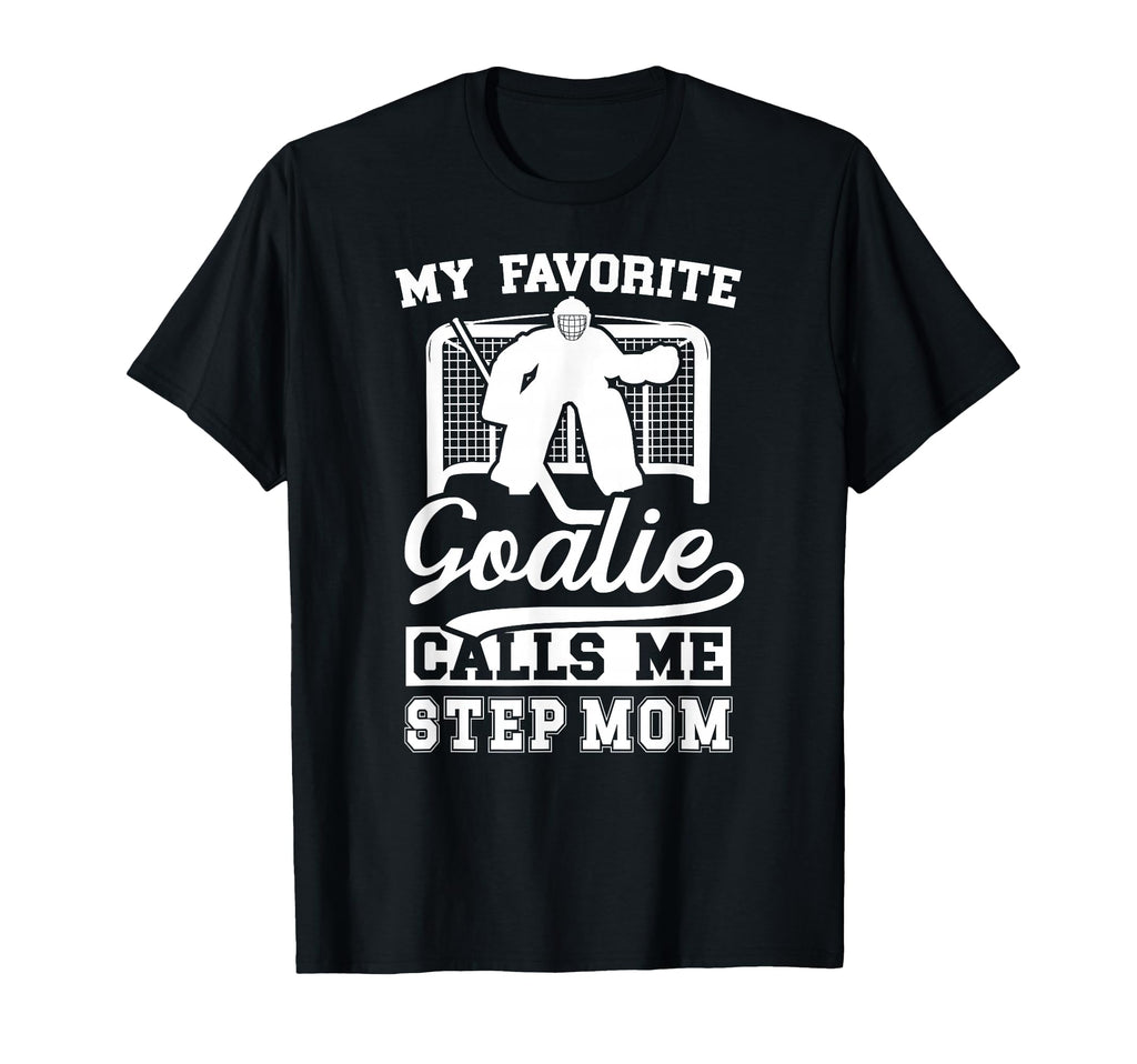 Proud Hockey Goalie Step Mom Hockey T-Shirt - Custom Art Print Men Women - T-Shirt, Sweatshirt, Hoodie