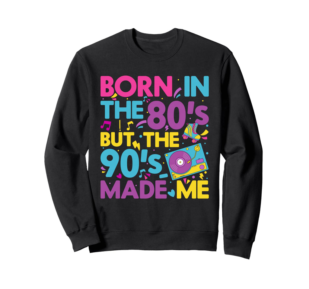 Born 80S But 90S Made Me Cassette Sweatshirt - Minimalist Print Unisex - T-Shirt, Sweatshirt, Hoodie