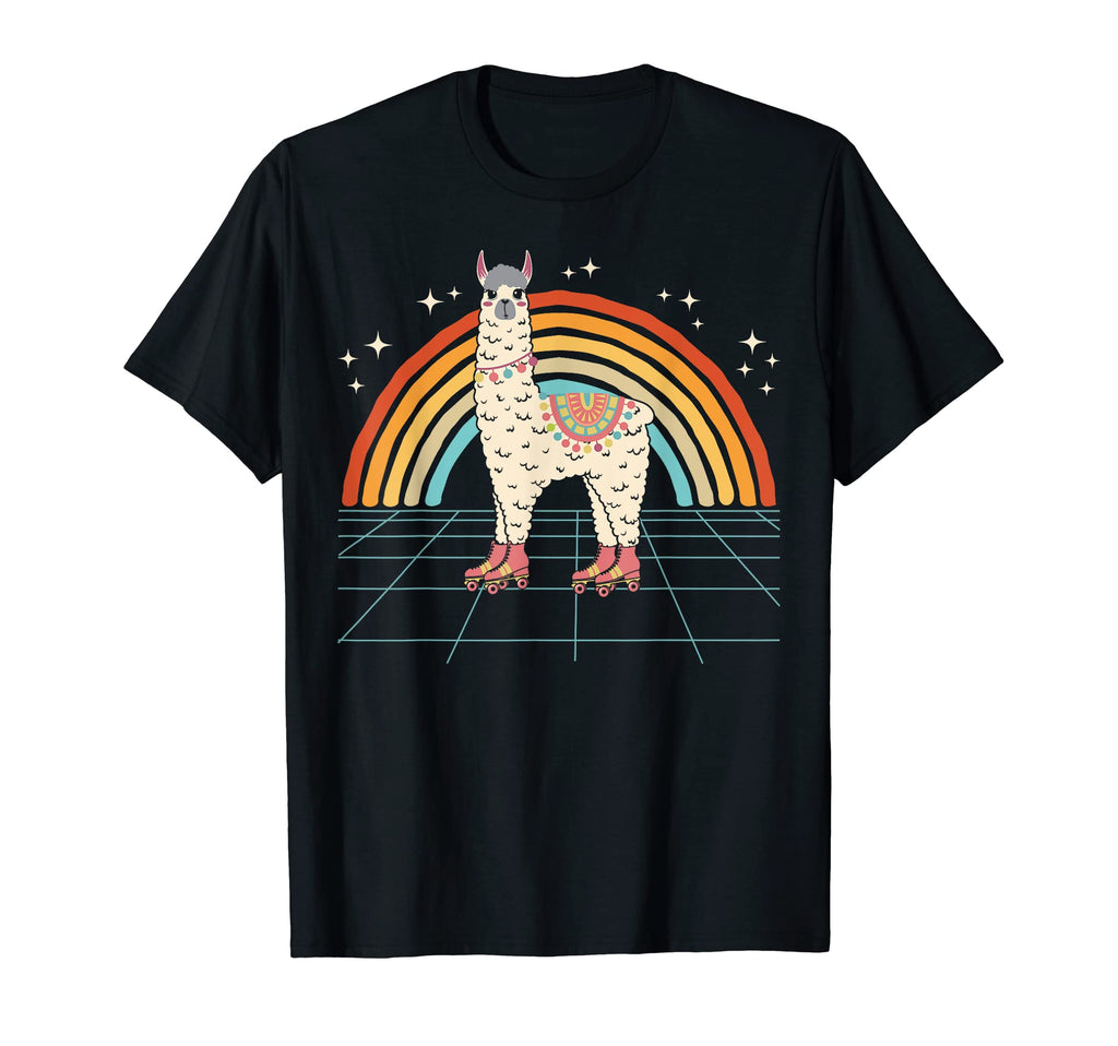 Roller Skating Alpaca Skater Skate 70S T-Shirt - Trendy Graphic Men Women - T-Shirt, Sweatshirt, Hoodie