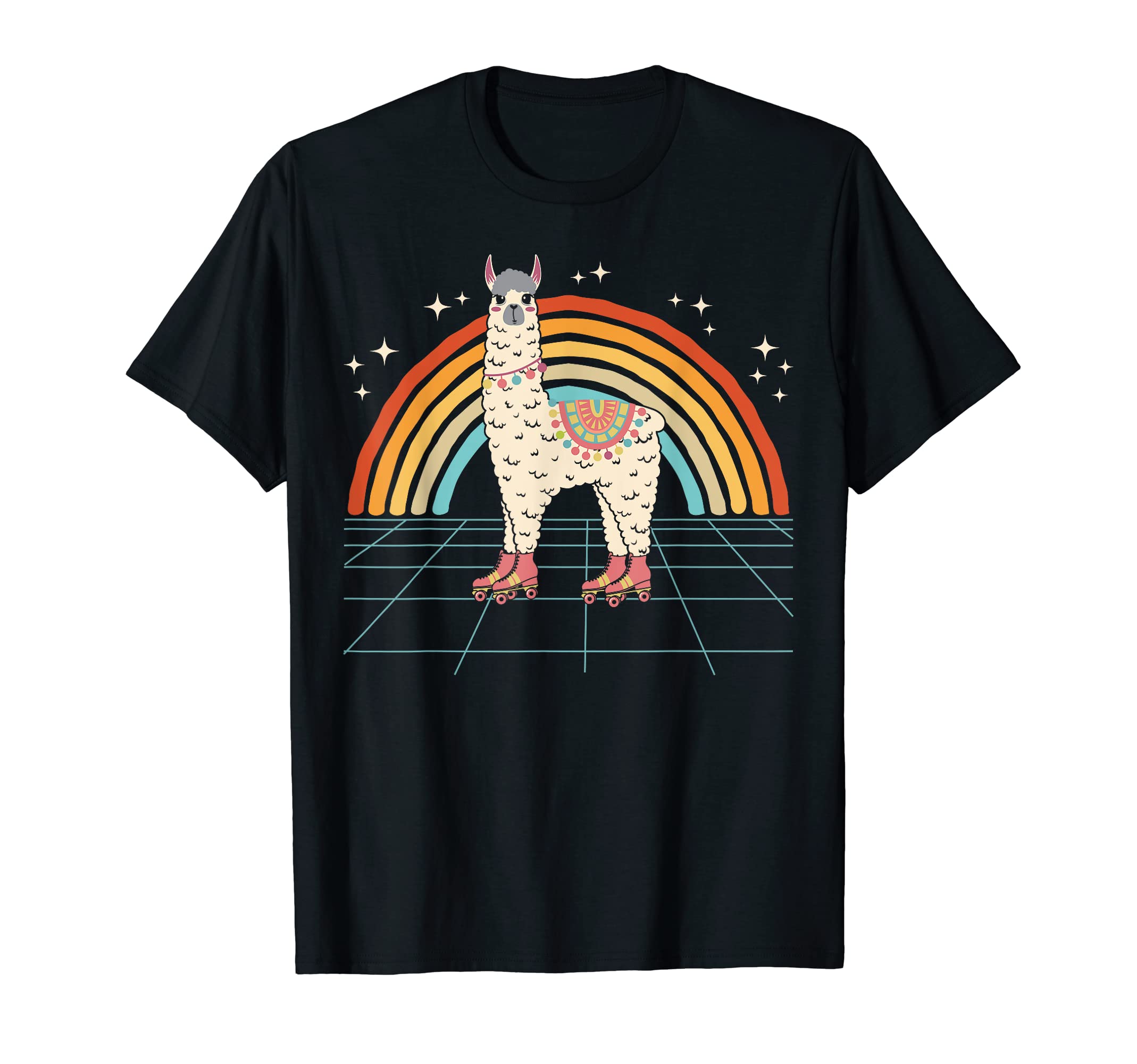 Roller Skating Alpaca Skater Skate 70S T-Shirt - Trendy Graphic Men Women - T-Shirt, Sweatshirt, Hoodie