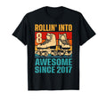 Rolling Into 8 Years Old Birthday T-Shirt - Fun Novelty Design Men Women - T-Shirt, Sweatshirt, Hoodie