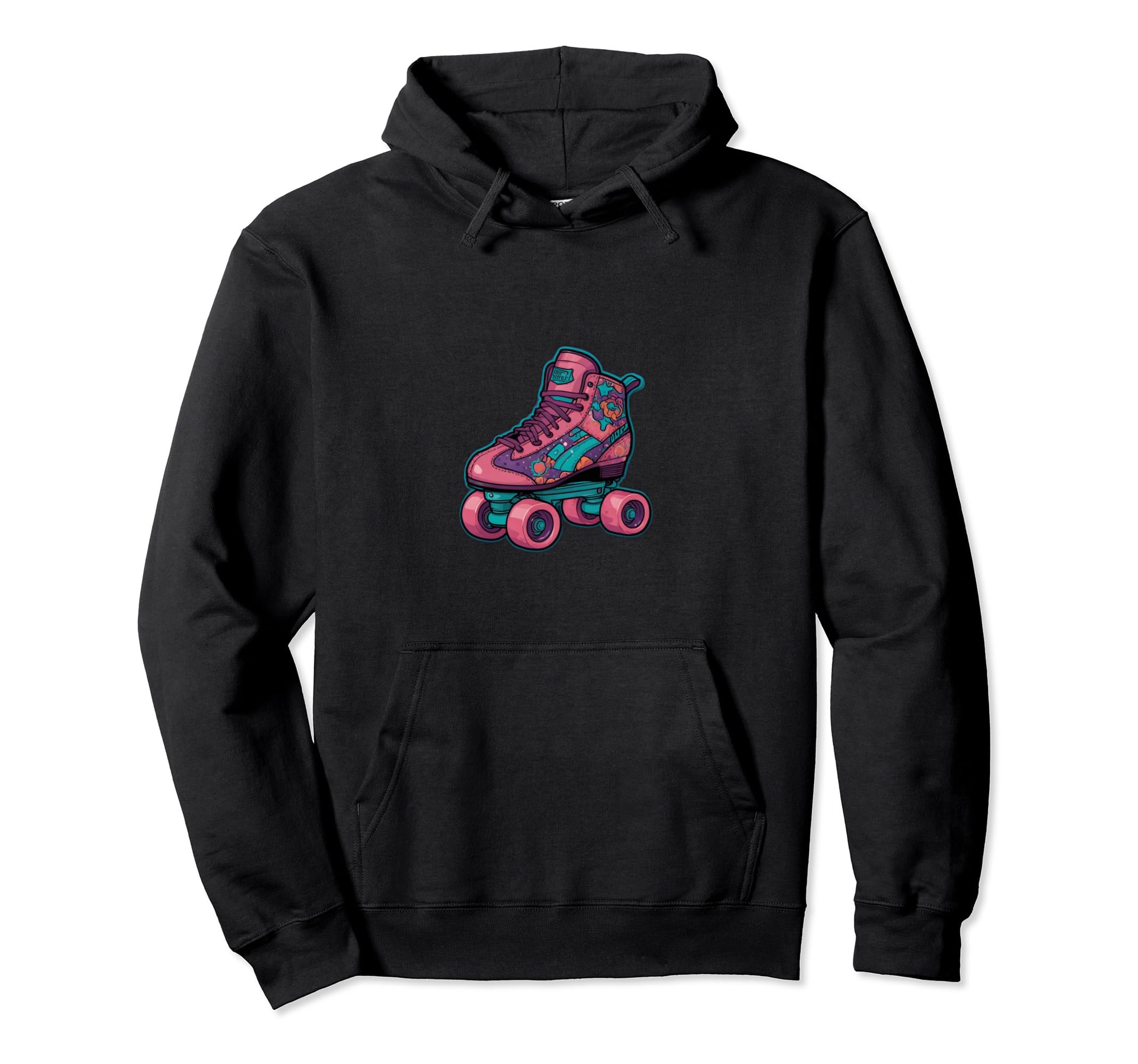 1990S Pop Culture Roller Skate Hoodie - Custom Art Print Unisex - T-Shirt, Sweatshirt, Hoodie