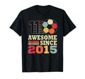 Awesome 11 Since 2015 Soccer 11Th Birthday T-Shirt - Trendy Graphic Unisex - T-Shirt, Sweatshirt, Hoodie
