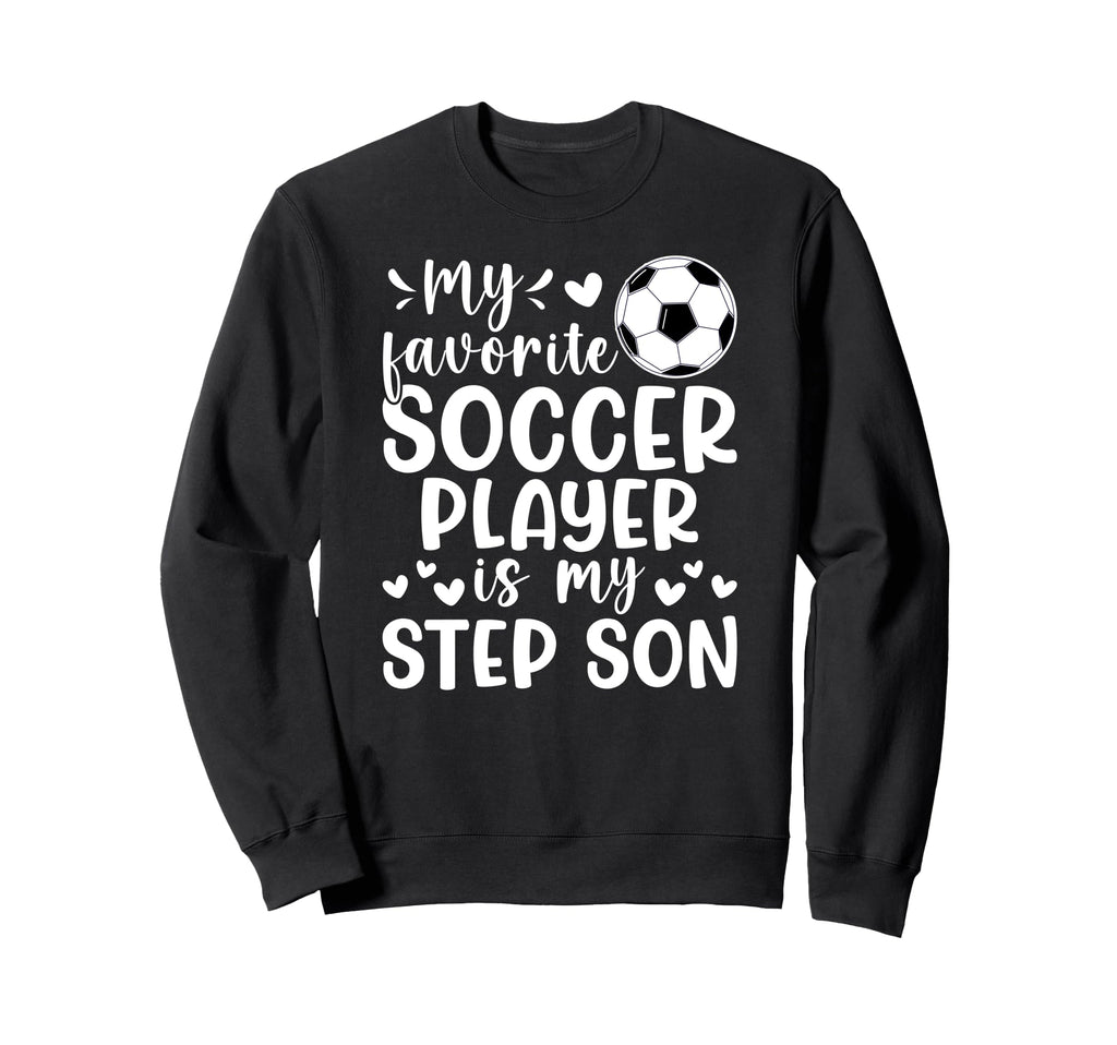Proud Soccer Step Mom Soccer Player Sweatshirt - Trendy Graphic Unisex - T-Shirt, Sweatshirt, Hoodie