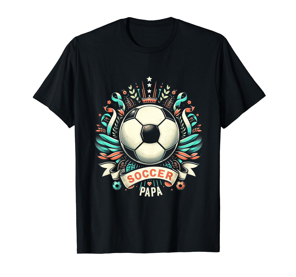 Soccer Papa Family Matching Dad T-Shirt - Minimalist Print for Adults - T-Shirt, Sweatshirt, Hoodie
