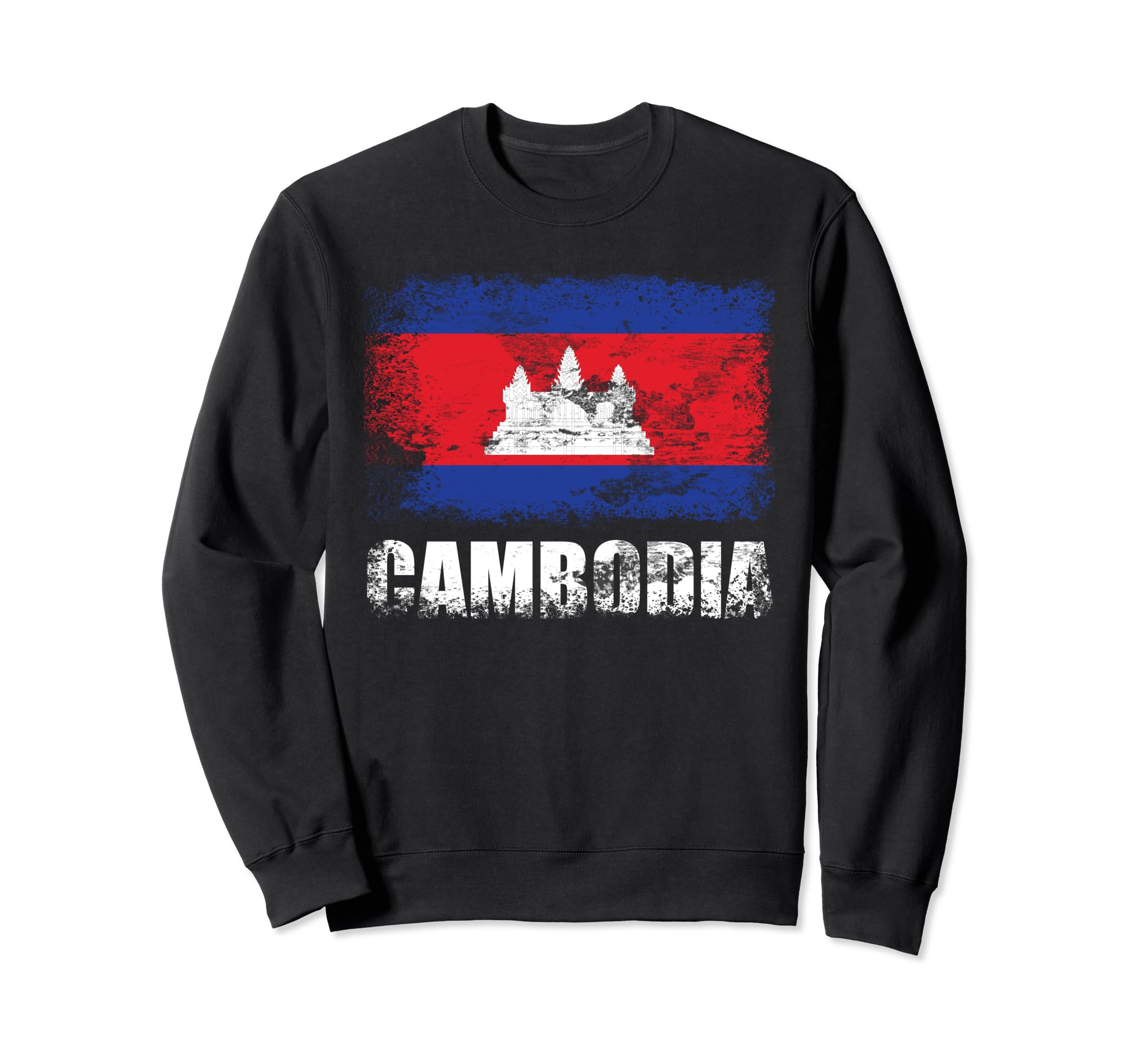 Cambodia Flag Cambodian Flag Sweatshirt - Aesthetic Graphic Men Women - T-Shirt, Sweatshirt, Hoodie
