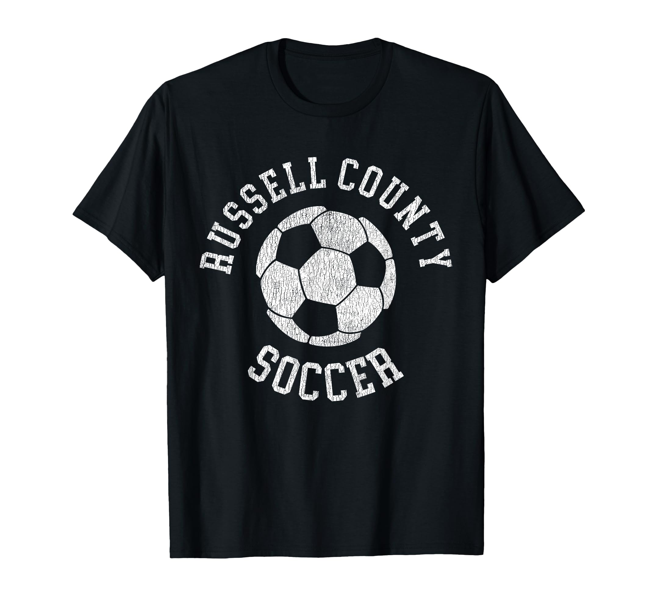 Russell County Soccer Distressed 90S T-Shirt - Fun Novelty Design Unisex - T-Shirt, Sweatshirt, Hoodie