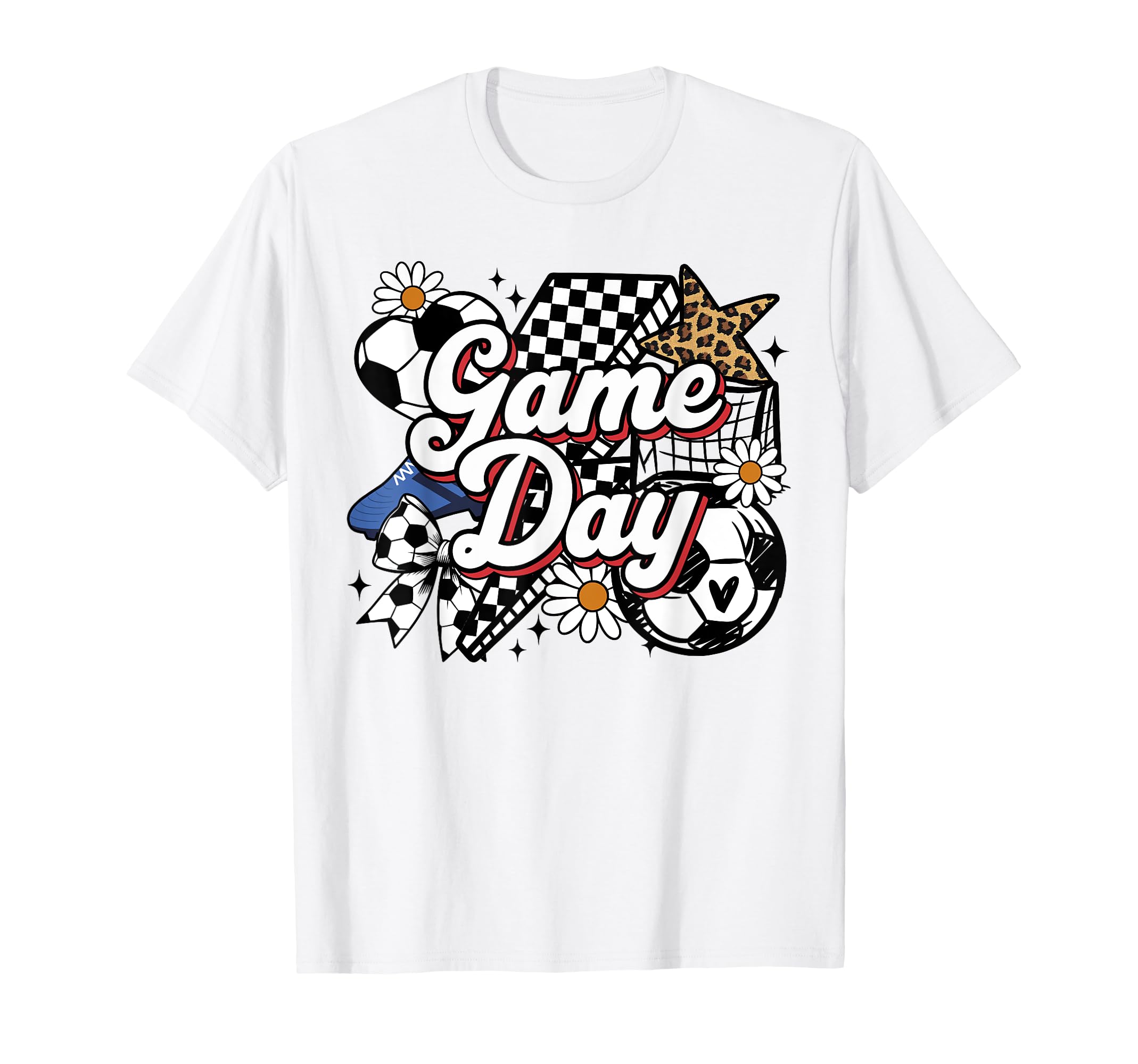 Soccer Game Day Leopard Funny Soccer T-Shirt - Novelty Apparel Men Women - T-Shirt, Sweatshirt, Hoodie