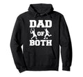 Dad Both Funny Tennis Soccer Dad Hoodie - Minimalist Print Men Women - T-Shirt, Sweatshirt, Hoodie