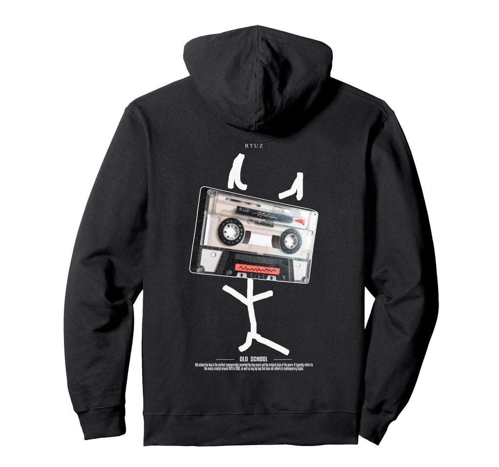 Back Streetwear Old School Music Hoodie - Aesthetic Graphic for Adults - T-Shirt, Sweatshirt, Hoodie