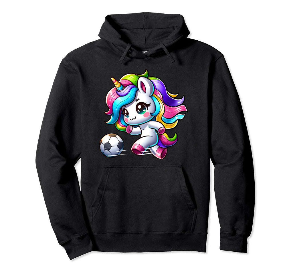 Soccer Player Unicorn Hoodie - Custom Art Print Men Women - T-Shirt, Sweatshirt, Hoodie