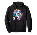 Soccer Player Unicorn Hoodie - Custom Art Print Men Women - T-Shirt, Sweatshirt, Hoodie