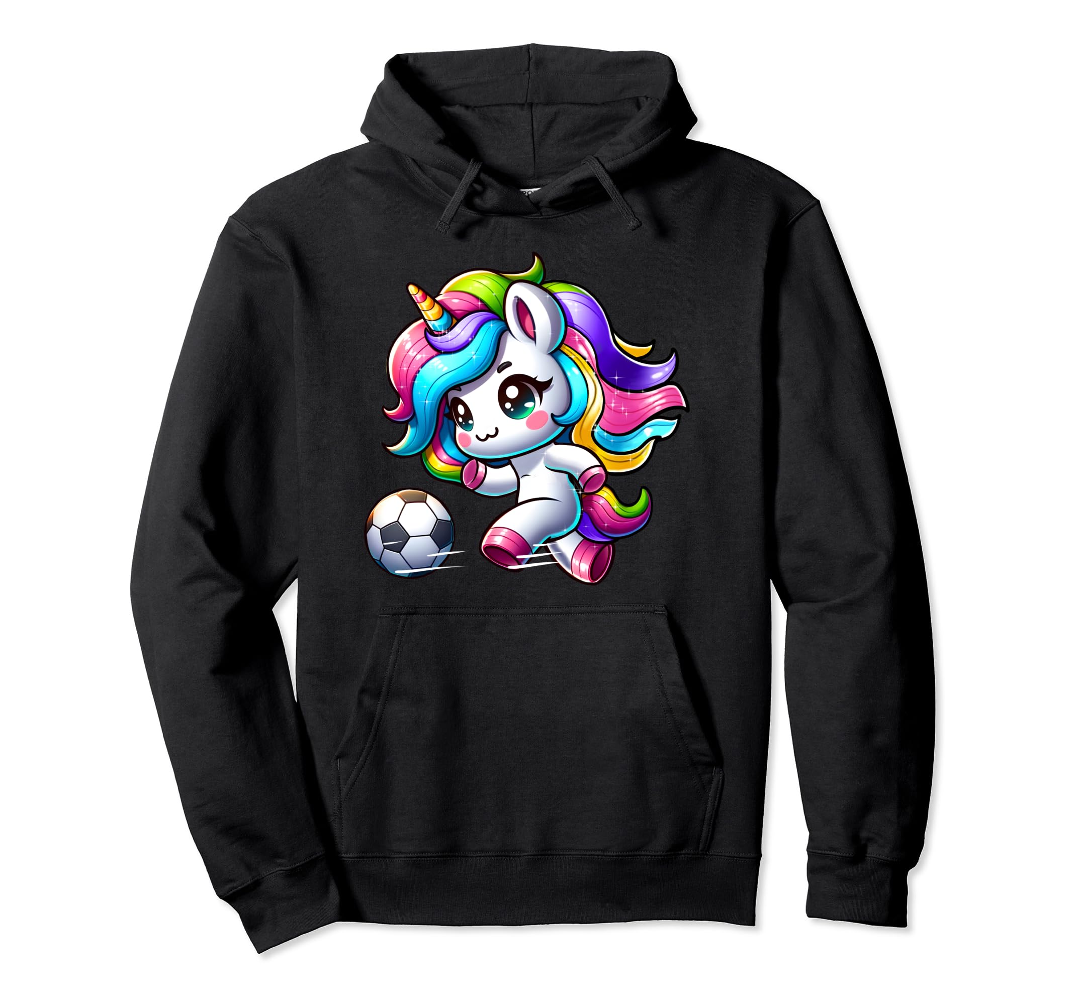 Soccer Player Unicorn Hoodie - Custom Art Print Men Women - T-Shirt, Sweatshirt, Hoodie