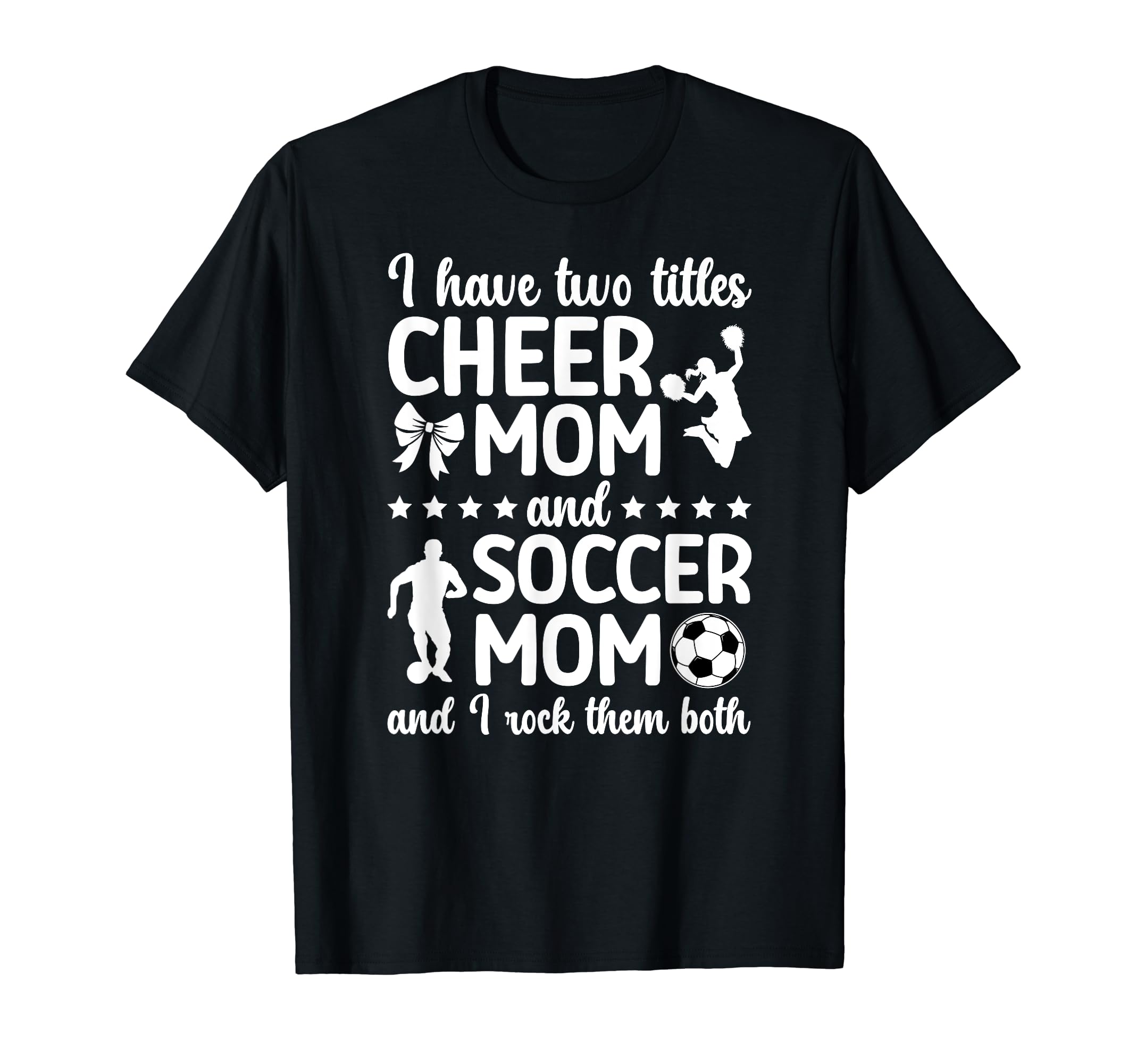 Cheer And Soccer Mom Soccer Player T-Shirt - Minimalist Print Men Women - T-Shirt, Sweatshirt, Hoodie
