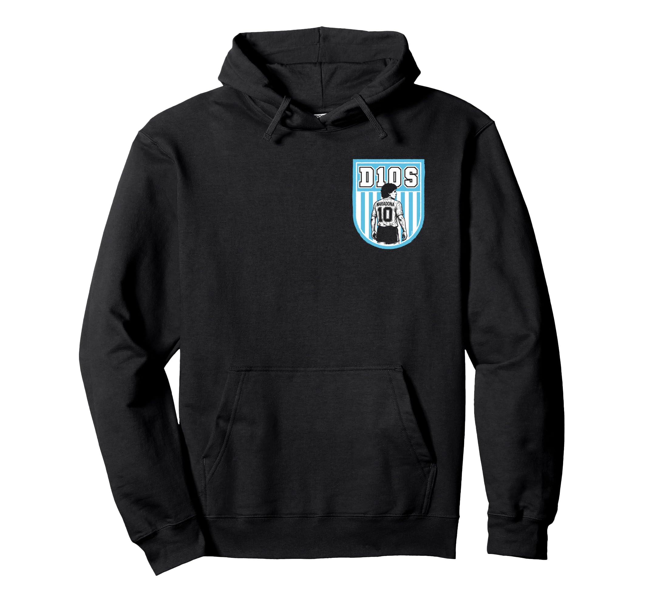 Diego Maradona D10S Shield Badge Football Hoodie - Custom Art Print Unisex - T-Shirt, Sweatshirt, Hoodie
