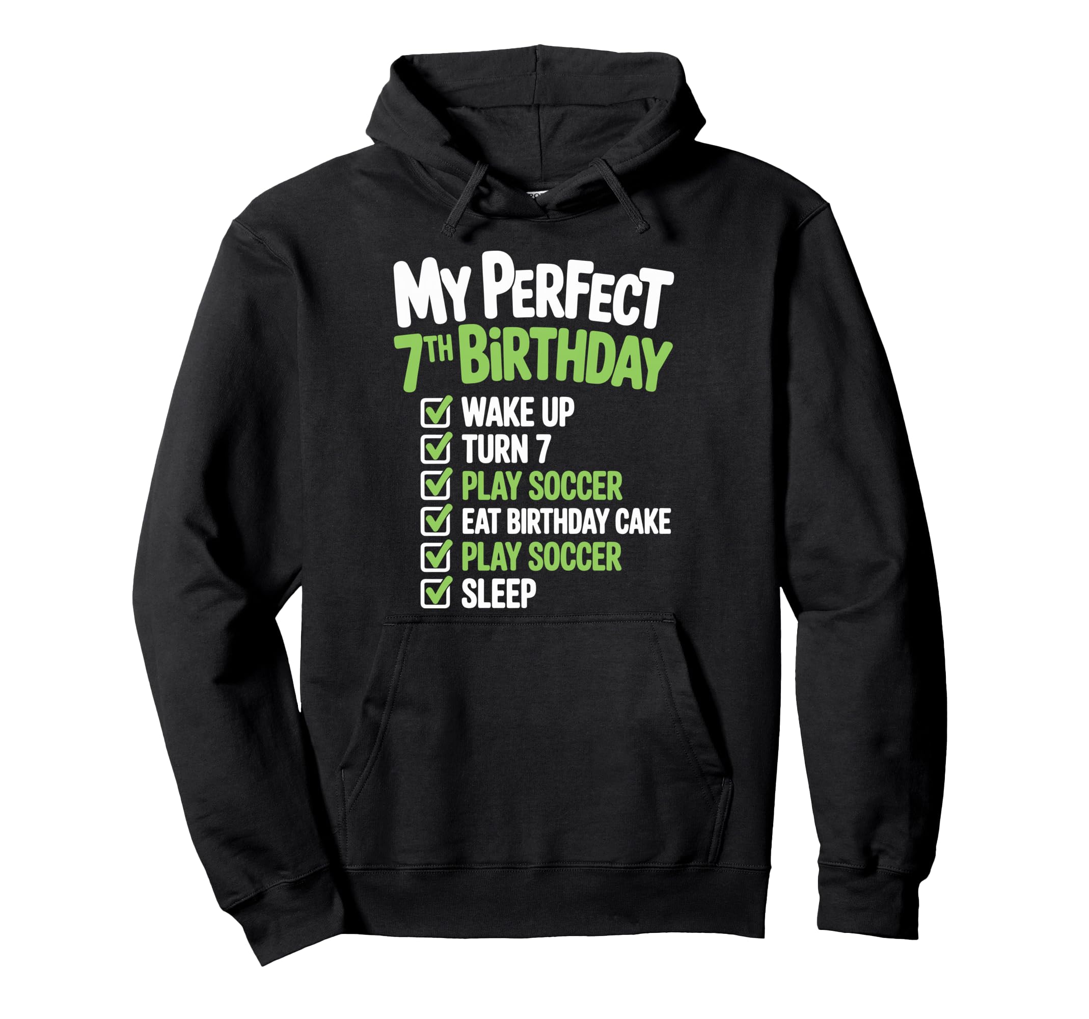 My 7Th Birthday Bday Play Soccer 7 Hoodie - Aesthetic Graphic for Adults - T-Shirt, Sweatshirt, Hoodie
