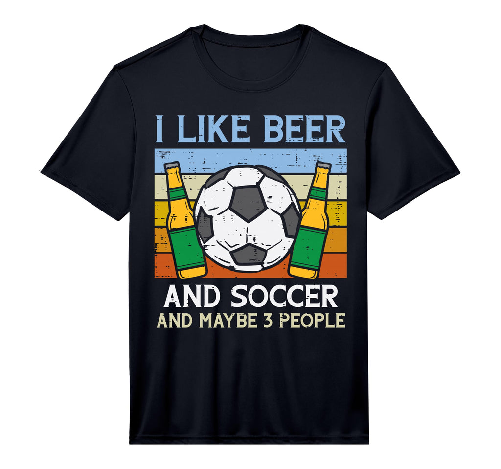 Mens I Like Beer Soccer 3 People T-Shirt - Minimalist Print Men Women - T-Shirt, Sweatshirt, Hoodie