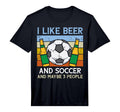 Mens I Like Beer Soccer 3 People T-Shirt - Minimalist Print Men Women - T-Shirt, Sweatshirt, Hoodie