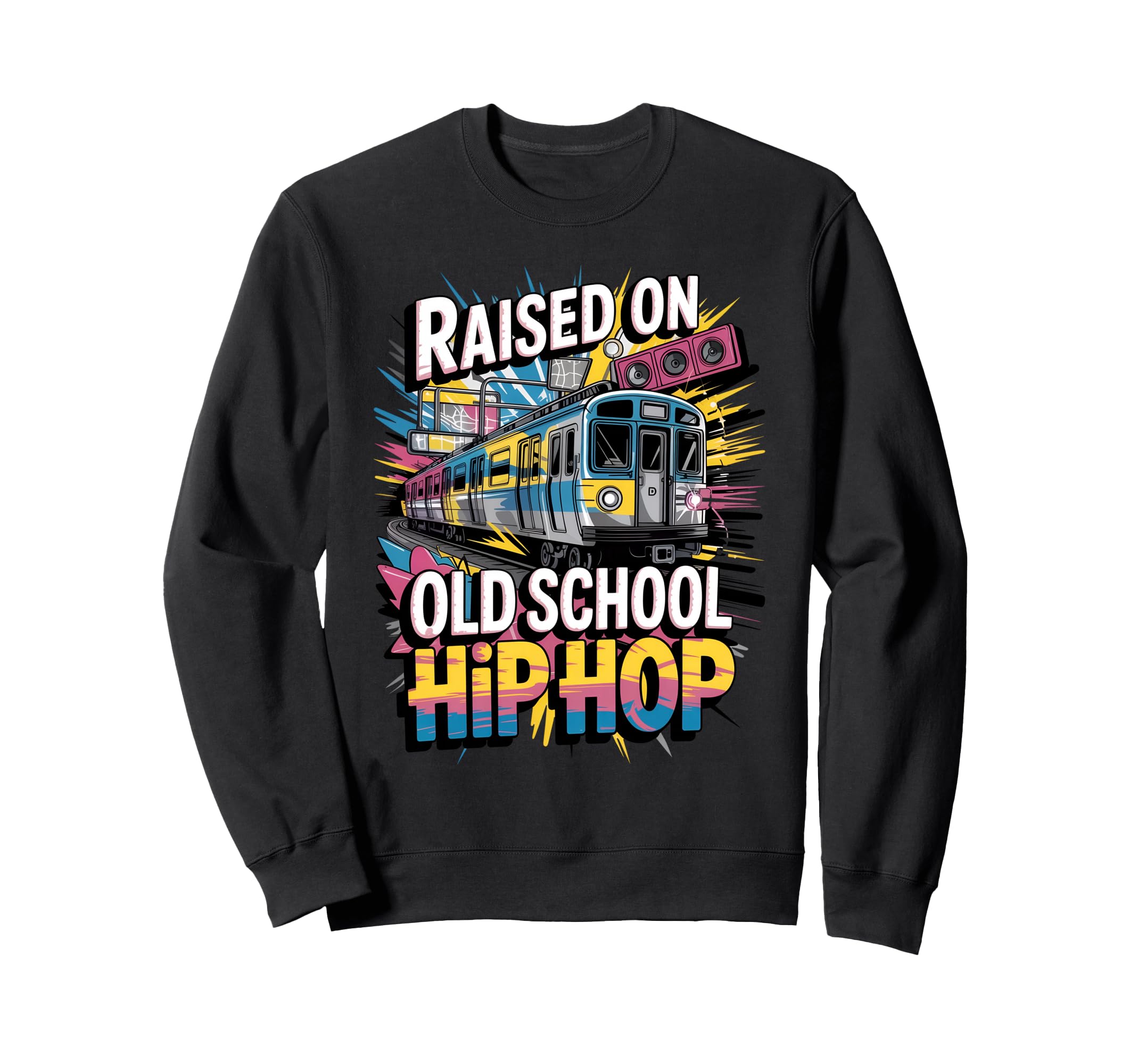 Raised Old School Hip Hop Cassette Sweatshirt - Streetwear Style Men Women - T-Shirt, Sweatshirt, Hoodie