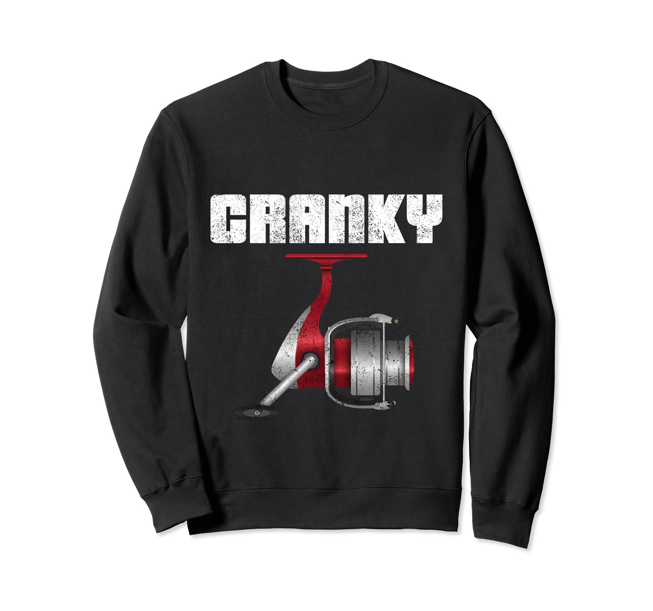 Funny Fishing Cranky Fishing Reel Fish Sweatshirt - Streetwear Style Unisex - T-Shirt, Sweatshirt, Hoodie