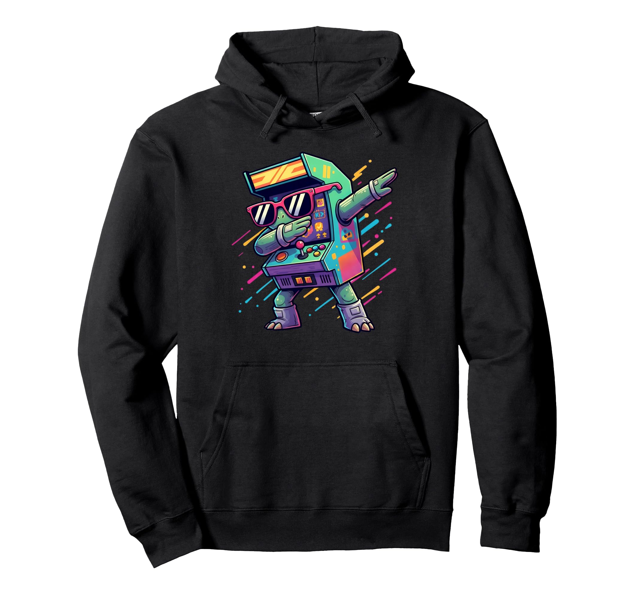 Arcade Game Machine Dabbing 70S 80S 90S Hoodie - Novelty Apparel Men Women - T-Shirt, Sweatshirt, Hoodie