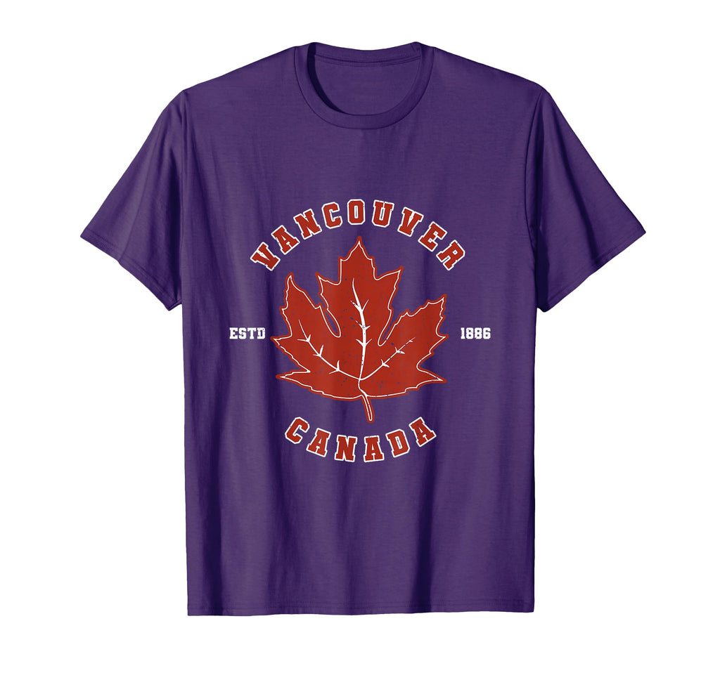 Canadian Maple Leaf Vancouver Canada T-Shirt - Fun Novelty Design Unisex - T-Shirt, Sweatshirt, Hoodie
