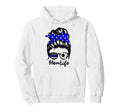 Mom Life Messy Bun Hair Funny Police Hoodie - Minimalist Print Unisex - T-Shirt, Sweatshirt, Hoodie