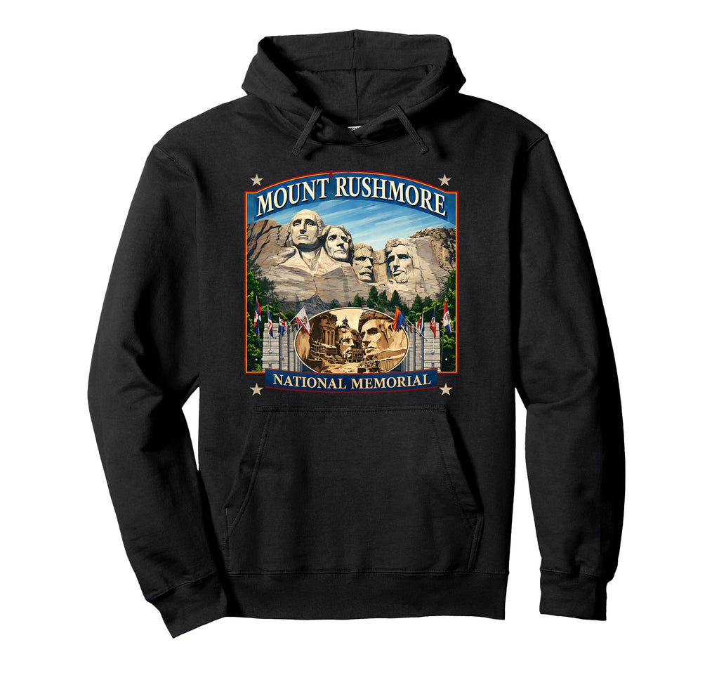 Mount Rushmore National Park Travel Hoodie - Minimalist Print Men Women - T-Shirt, Sweatshirt, Hoodie