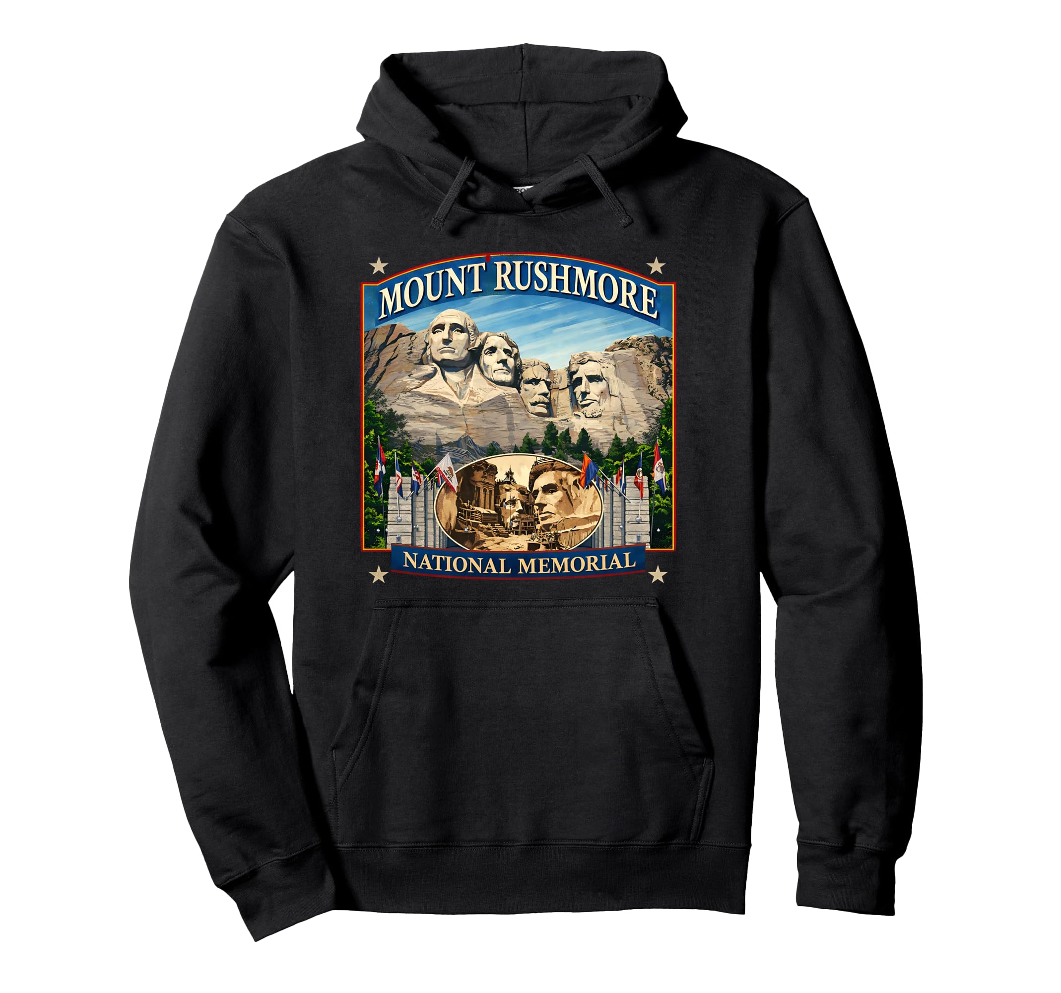 Mount Rushmore National Park Travel Hoodie - Minimalist Print Men Women - T-Shirt, Sweatshirt, Hoodie