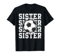 Soccer Sister Cracked Wall Family Matching T-Shirt - Unique Graphic Unisex - T-Shirt, Sweatshirt, Hoodie