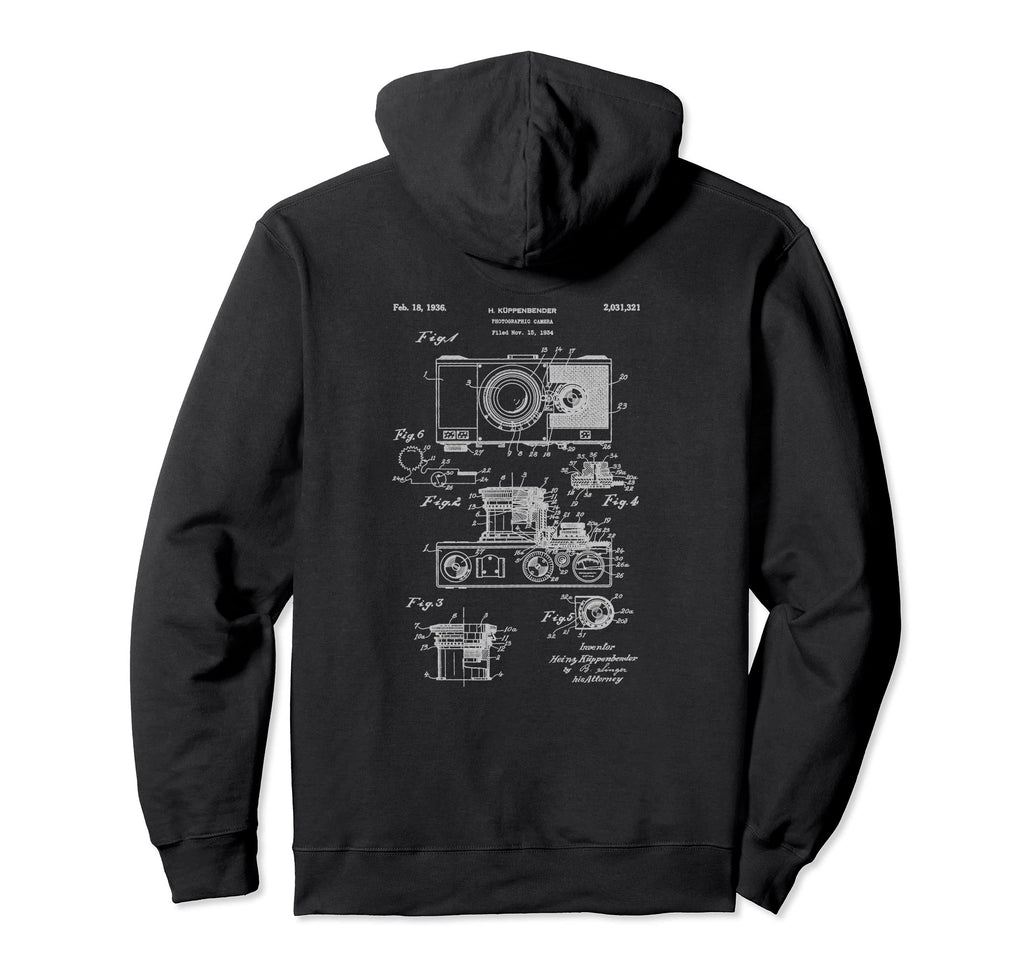 Camera Patent Art Hoodie - Casual Everyday Wear Men Women - T-Shirt, Sweatshirt, Hoodie