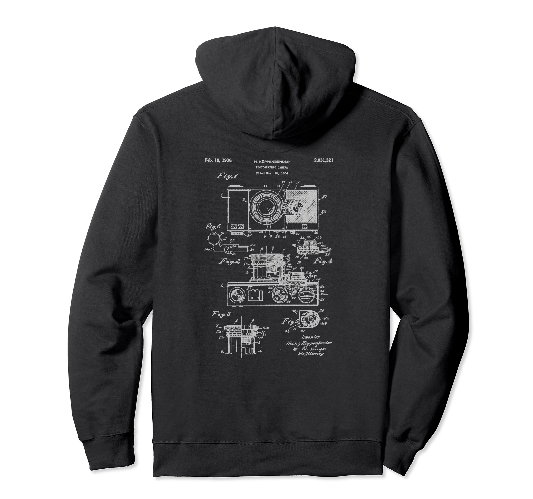 Camera Patent Art Hoodie - Casual Everyday Wear Men Women - T-Shirt, Sweatshirt, Hoodie