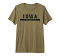 Iowa Soccer Black Text Tri Blend T-Shirt - Trendy Graphic Unisex - T-Shirt, Sweatshirt, Hoodie