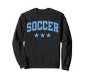 Soccer All Sky Blue Stars Text Sweatshirt - Graphic Print Unisex - T-Shirt, Sweatshirt, Hoodie