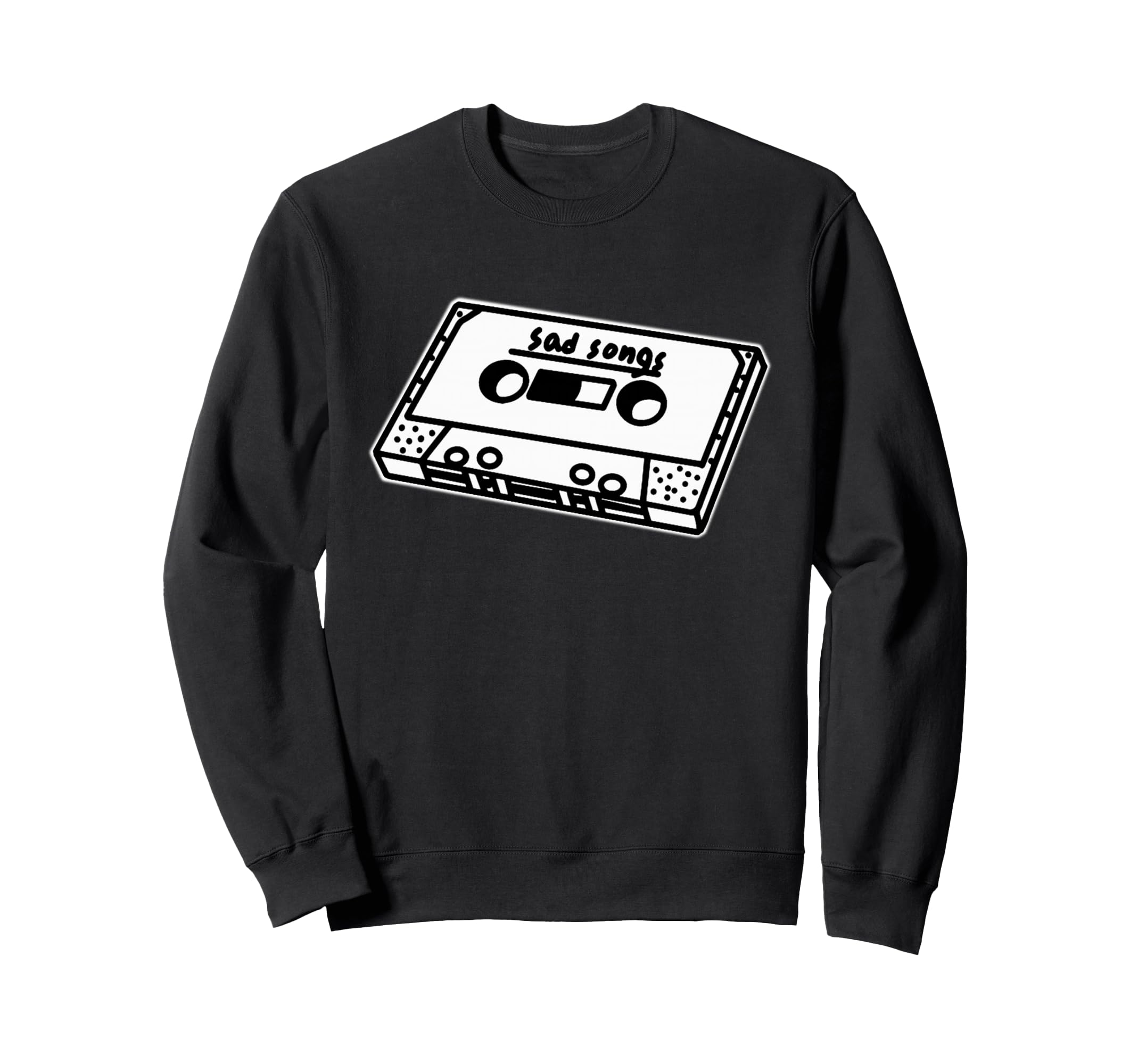 Sad Songs Cassette Tape Sweatshirt - Casual Everyday Wear for Adults - T-Shirt, Sweatshirt, Hoodie