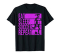 Eat Sleep Soccer Repeat Funny T-Shirt - Fun Novelty Design Men Women - T-Shirt, Sweatshirt, Hoodie