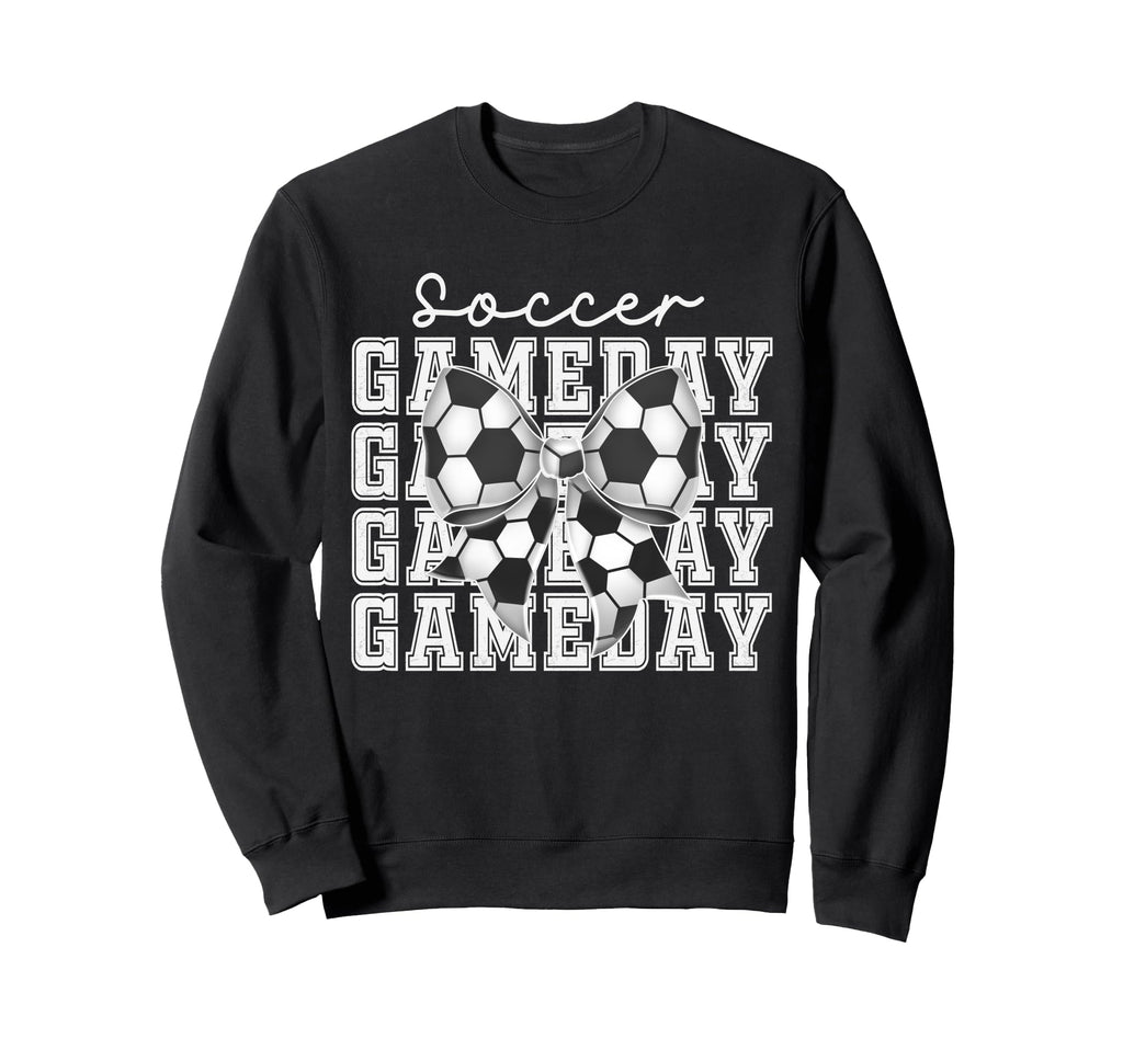Soccer Game Day Coquette Bow Funny Sweatshirt - Minimalist Print Men Women - T-Shirt, Sweatshirt, Hoodie