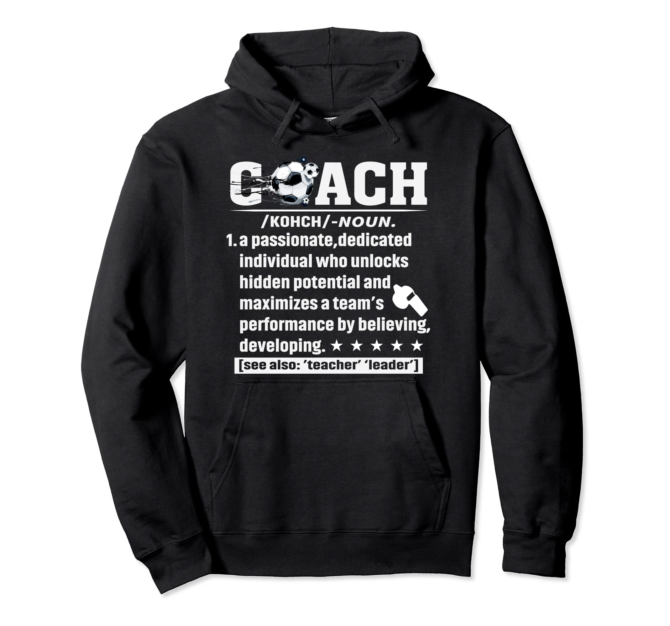 Soccer Coach Definition Soccer Player Hoodie - Minimalist Print Unisex - T-Shirt, Sweatshirt, Hoodie