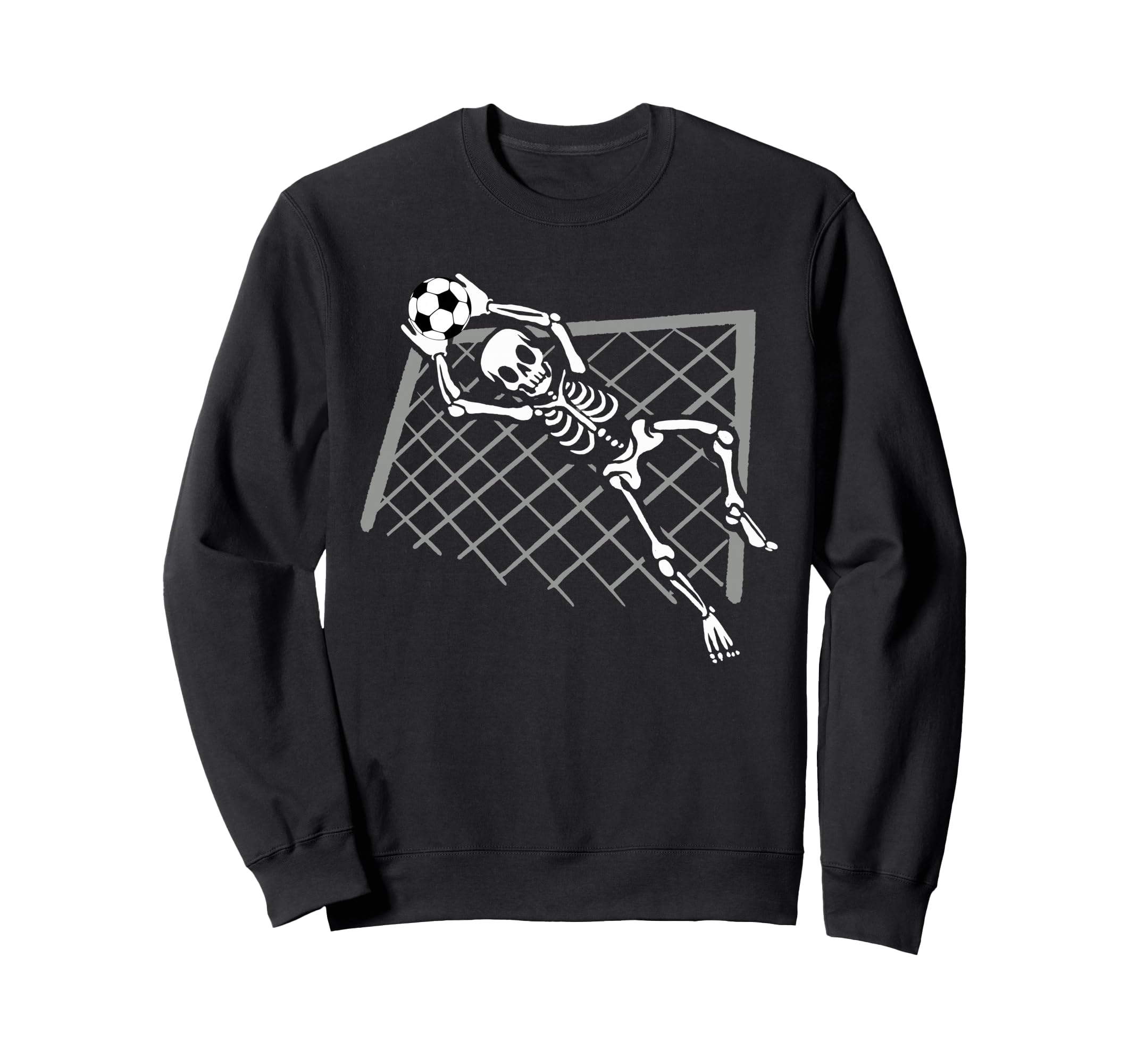 Skeleton Goalkeeper Soccer Goalie Sweatshirt - Custom Art Print Unisex - T-Shirt, Sweatshirt, Hoodie